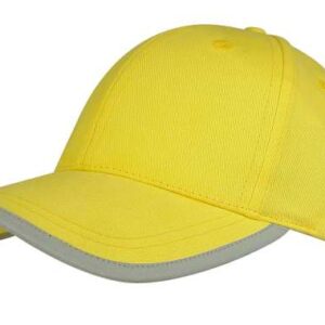 Kids 6 panel baseball cap with reflective border – Ideal for day