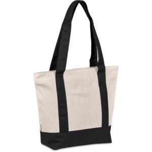 Chibi Cotton Tote Gift Bag With Main Zip Compartment and Cotton Handles
