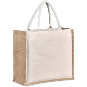 Chinsai Maxi Jute & Cotton Tote Shopping Bag – Eco Friendly Bag
