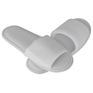 Cotton Reusable Spa Slippers – White