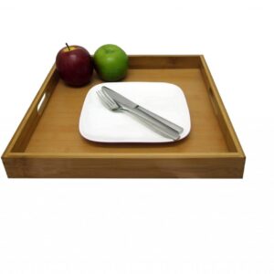Square Bamboo Tray ( 36X36 X 4.5Cm)