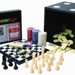 Executive game set- 6 in 1 in wooden box