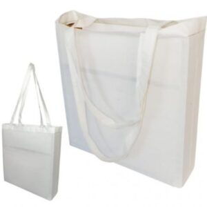 Natural Cotton Tote Bag (Gusseted) with long handles – Size: 380