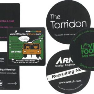 Recycled Tyre Coasters (100*100mm) – Min Order: 250 units
