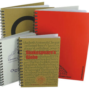 Recycled Box Board Notepad A5, WiroBound, Portait, Plain Pages –