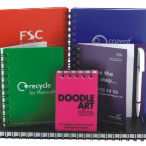 Recycled Polypropylene & Paper A6 Notepad – 1 Col: 1 Cover (pos)