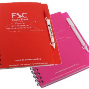 Recycled Polypropylene & Paper A5 Notepad & Pen Holder – 1 Col: