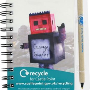 Recycled Drink Bottle & Paper A6 Notepad & Pen Holder – Full Col