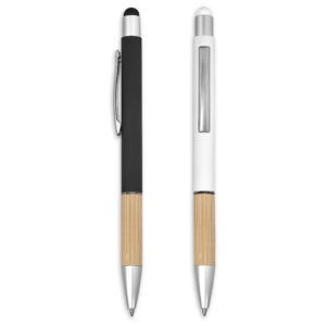 Eco Friendly Bamboo & Aluminium Stylus Ballpoint Pen