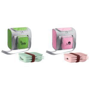 Eco Friendly Bamboo Lunch Box & Cooler Bag Gift Set
