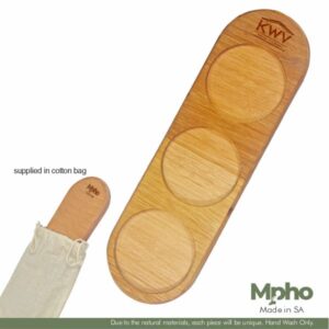 Eco Friendly Wooden Board To Hold Glasses or Snacks Tray In Cotton Bag – Min 20 Units