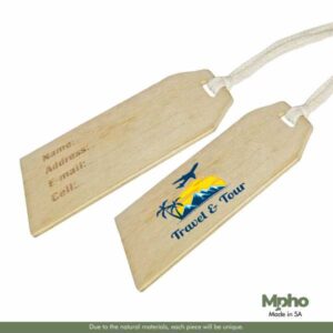 Eco Friendly Wooden Luggage Tag With Cotton Rope – Min 200 Units