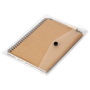 Eco-Logical Conference Set – A5 Eco Spiral Notebook, Eco Pen In Transparent Pouch