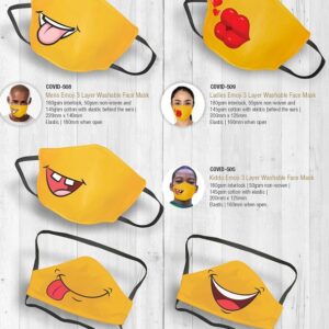 Emoji Branded Face Masks – Min 100 units