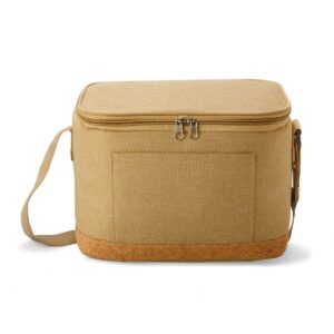 Environmentally Friendly 600D & Cork 6 Can Cooler Bag