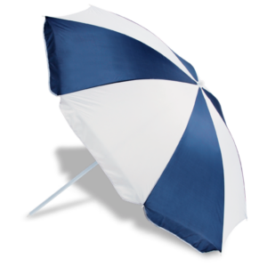 Tilt Head Beach Umbrella – Navy/White