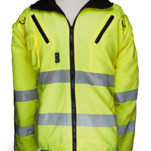 Reflective Bunny Jacket with Zip Off Sleeves – Lime