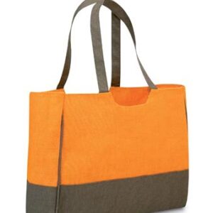 Jute beach bag in bicolour combination