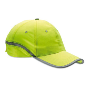 Cotton cap with reflecting piping