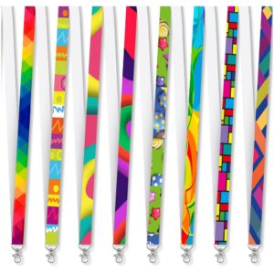 Kaleidoscope Satin Promotional Sublimation Lanyard – Brandable Gift Idea