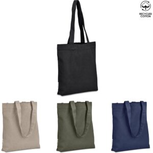 Kyanbasu Recycled Canvas Shopper – 320gm Canvas Cotton Tote Bag With Long Handles
