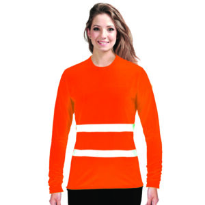 Ladies Reflective High Visibility Long Sleeve Tshirt