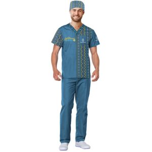 Mens V-Neck Scrub Top with full colour Sublimation – Min 50 Units
