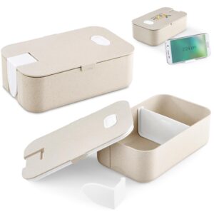 Okiyo Machi Wheat Straw Lunch Box & Phone Holder In Gift Box – Eco Friendly Corporate Gift