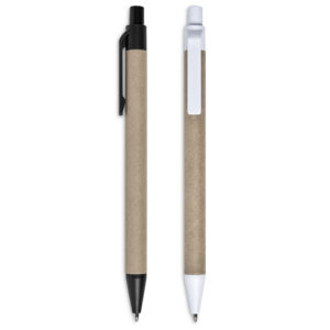 Okiyo Tanjun Recycled Paper Ball Pen With White or Black ABS Trim