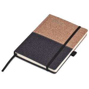 A5 2026 Eco Friendly Cork Diary With Elastic Closure, Pen Loop & Bookmark
