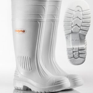 Gumboot Security Pvc White . Sizes: 3-12