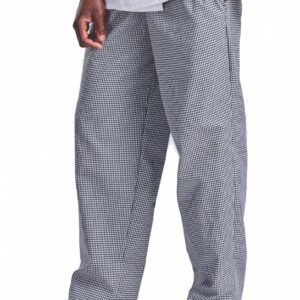 Chef Trousers Poly Cotton Black/White. Small – 3XL