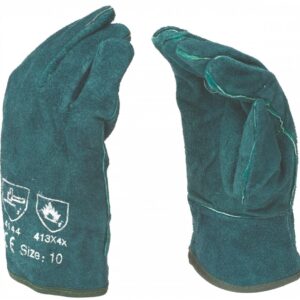Leather Glove Welding Lined Green 16 inch