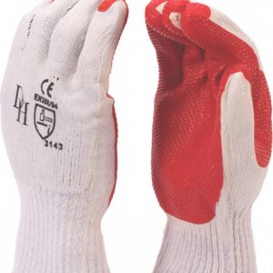 Cotton Protective Gloves CrayFish Rubber Liner Orange