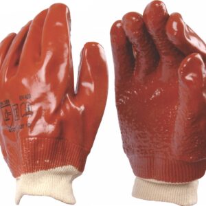 Glove Pvc Knit Wrist Brick Extra Heavy Weight