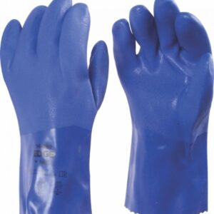 Glove Pvc 26Cm Cuff Blue