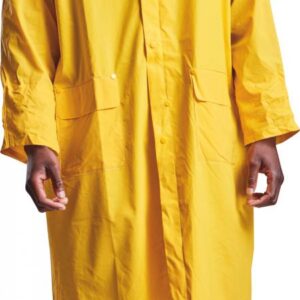 Rain Coat Pvc With Hood. Yellow. Small – 4XL