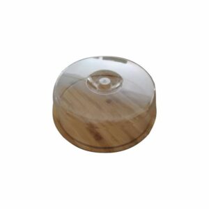 Bamboo Round Cutting & Serving Board Reversible With Dome Cover (280MM:Dx85MM) – MOQ: 24 units