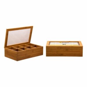 Bamboo Tea Box 8 Section (310X165X96MM) – MOQ: 10 units
