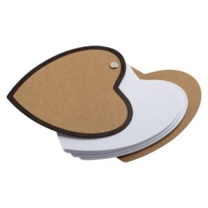 Eco heart memo note book with 60 pages.