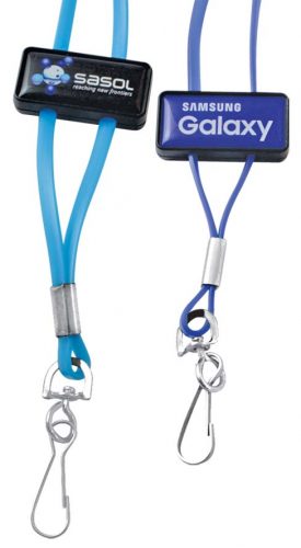 Jellybean domed lanyard with swivel