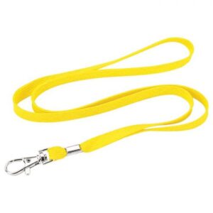 Woven Lanyard With Metal Clip – Yellow