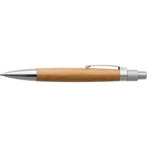 Bamboo Ballpoint Pen with Metal ClipBrownBrown