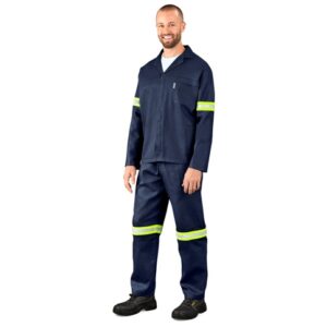 Technician 100% Cotton Conti Suit – Reflective Arms & Legs – Yellow Tape