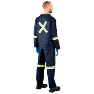 Technician 100% Cotton Conti Suit – Reflective Arms, Legs & Back – Yellow Tape