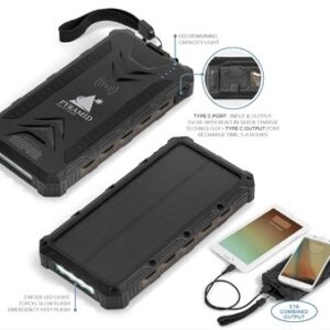 Singapore Solar 12000mAh Wireless Powerbank SC – Black