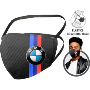 Sublimated 3 Layer Washable Face Mask. Wrap Around Head Elastics. Min 100 units