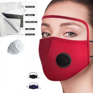 Valve Mask With Filter & Shield – Reusable & Washable Mask – Min 100 units