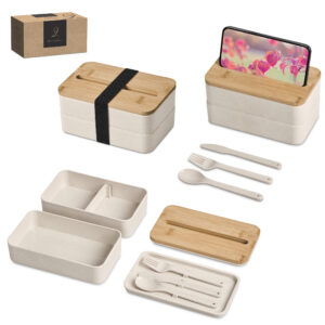 Wheat Straw Eco Friendly Lunch Box & Phone Stand