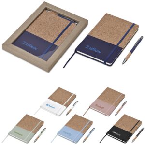 Youkoso Eco Friendly Notebook Gift Set With A5 Cork Notebook & Pen Set